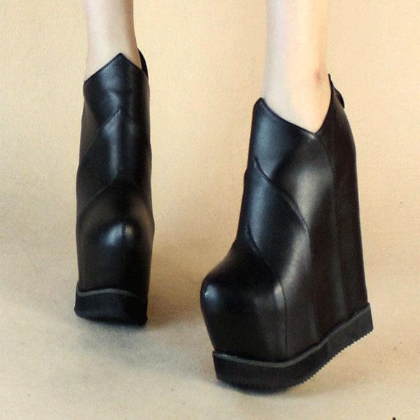 ultra-high heeled thick-soled muffin waterproof table slope heel nude nightclub to increase the height women's boots, Black
ultra-high heeled thick-soled muffin waterproof table slope heel nude nightclub to increase the height women's boots, Black
