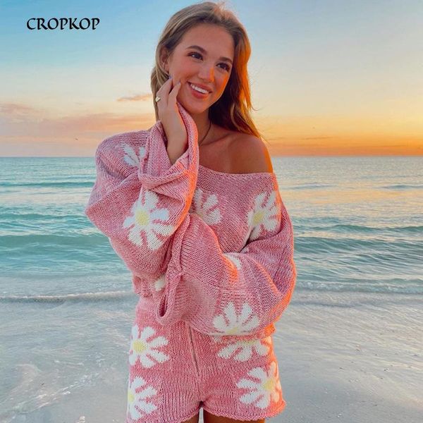 women's tracksuits autumn winter two piece set women white floral off shoulder long sleeve crop fashion high waisted shorts knitted, Gray
women's tracksuits autumn winter two piece set women white floral off shoulder long sleeve crop fashion high waisted shorts knitted, Gray