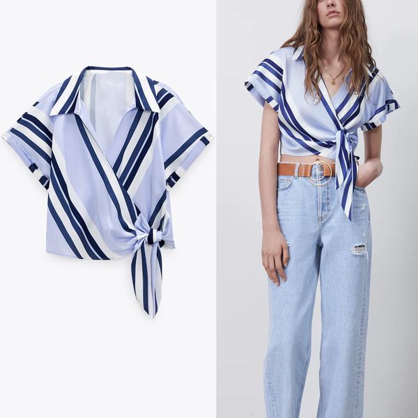 dresses striped cropped shirt women short sleeve knotted blue blouse feminine fashion hidden button vintage summer wrap top, Black;gray
dresses striped cropped shirt women short sleeve knotted blue blouse feminine fashion hidden button vintage summer wrap top, Black;gray