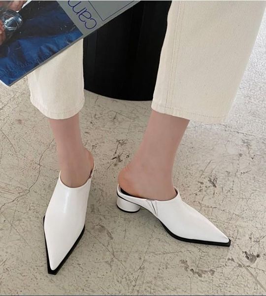 pointed toe low square heel slippers casual shoes slipers women med slides female mule block luxury 2021 mules cover rubber fabr, Black
pointed toe low square heel slippers casual shoes slipers women med slides female mule block luxury 2021 mules cover rubber fabr, Black