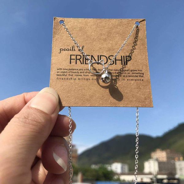 pendant necklaces korean style hollow kitty bell necklace female japanese and simple wild student ladies, Silver
pendant necklaces korean style hollow kitty bell necklace female japanese and simple wild student ladies, Silver