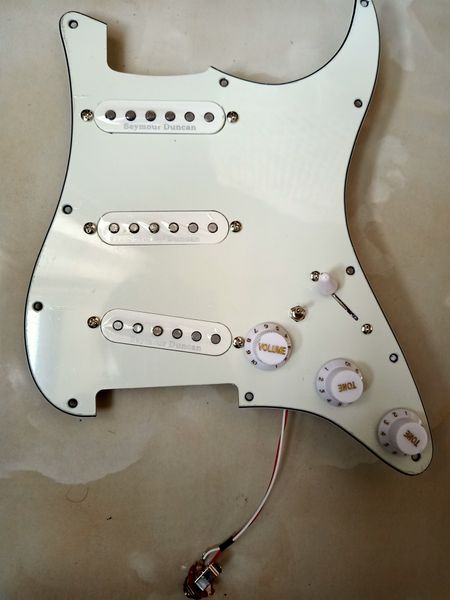 prewired seymour duncan sll1 single coil pickups sss guitar pickguard 1 single cut 7 way switch multifunction welding harness
prewired seymour duncan sll1 single coil pickups sss guitar pickguard 1 single cut 7 way switch multifunction welding harness