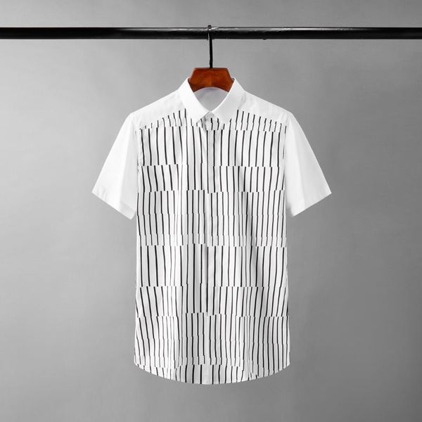 men's casual shirts cotton male luxury short sleeve vertical stripe printed mens dress fashion slim party man shirt 4xl, White;black
men's casual shirts cotton male luxury short sleeve vertical stripe printed mens dress fashion slim party man shirt 4xl, White;black