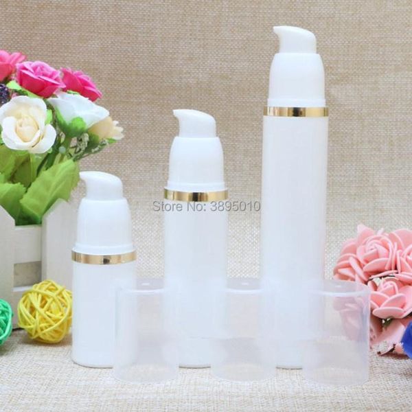 storage bottles & jars white airless cosmetic vacuum pump with gold line lotion bottle 15ml/30ml/50ml f509
storage bottles & jars white airless cosmetic vacuum pump with gold line lotion bottle 15ml/30ml/50ml f509