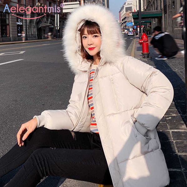 aelegantmis winter hooded loose parkas fur coat women thick warm cotton padded jackets feamle casual snow outwear 210607, Black
aelegantmis winter hooded loose parkas fur coat women thick warm cotton padded jackets feamle casual snow outwear 210607, Black