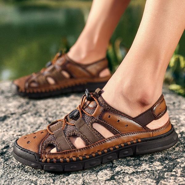 sandals male shoes genuine leather men summer beach fashion outdoor casual non-slip sneakers footwear 899, Black
sandals male shoes genuine leather men summer beach fashion outdoor casual non-slip sneakers footwear 899, Black