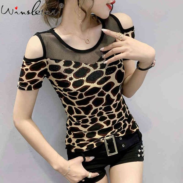 women's t-shirt summer european clothes chic off shoulder shiny diamonds leopard patchwork women short sleeve tees t1521, White
women's t-shirt summer european clothes chic off shoulder shiny diamonds leopard patchwork women short sleeve tees t1521, White