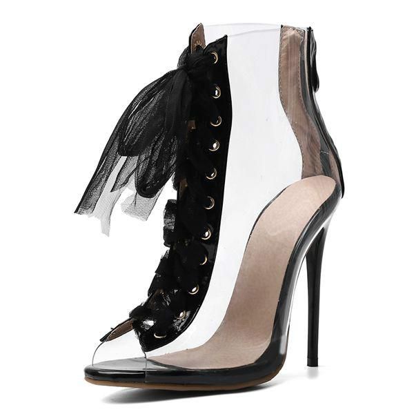 boots 2021 summer pvc transparent women's plus size46 fashion peep toe lace-up super high heel ankle ladies shoes, Black
boots 2021 summer pvc transparent women's plus size46 fashion peep toe lace-up super high heel ankle ladies shoes, Black
