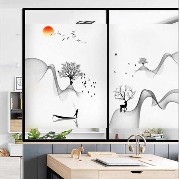 window stickers 3d printed stained decorative films sunshine privacy protection landscape deer ink painting frosted glass decals
window stickers 3d printed stained decorative films sunshine privacy protection landscape deer ink painting frosted glass decals