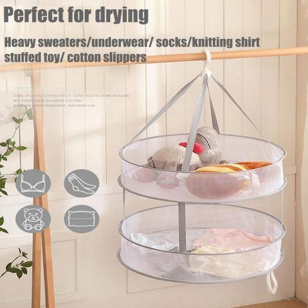 laundry storage & organization hanging clothes drying basket mesh multi-layer dryer sweater folding household net windp b9b9
laundry storage & organization hanging clothes drying basket mesh multi-layer dryer sweater folding household net windp b9b9