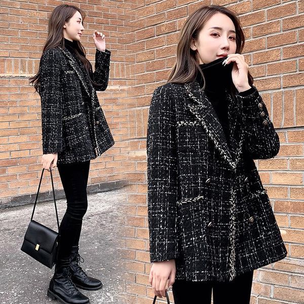 women's wool & blends 2021 fall winter women black baggy plaid woolen sweet patchwork suit neck tweed vintage harajuku office jackets c
women's wool & blends 2021 fall winter women black baggy plaid woolen sweet patchwork suit neck tweed vintage harajuku office jackets c