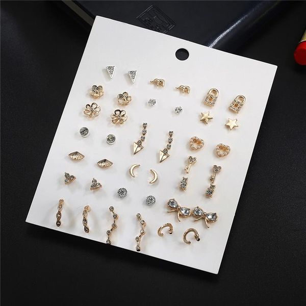 stud punk 21pairs/set brincos mixed earring sets for women crystal,pearl,flowers,key,star,bow,moon,elephant earrings jewelry, Golden;silver
stud punk 21pairs/set brincos mixed earring sets for women crystal,pearl,flowers,key,star,bow,moon,elephant earrings jewelry, Golden;silver