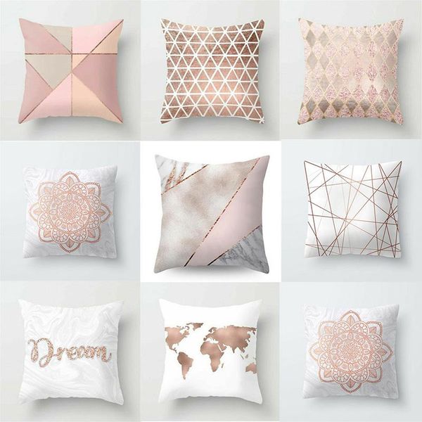 cushion/decorative pillow case rose gold pink&grey cushion cover geometric marble home sofa room decor
cushion/decorative pillow case rose gold pink&grey cushion cover geometric marble home sofa room decor