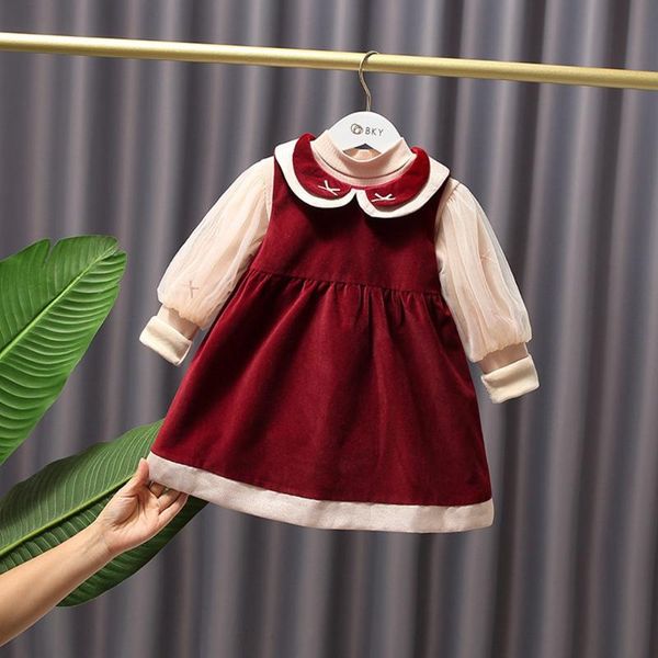 girl's dresses winter girls kids princess velvet doll collar tank-dress+long sleeve t-shirt 2pcs clothes children baby infants set adk, Red;yellow
girl's dresses winter girls kids princess velvet doll collar tank-dress+long sleeve t-shirt 2pcs clothes children baby infants set adk, Red;yellow