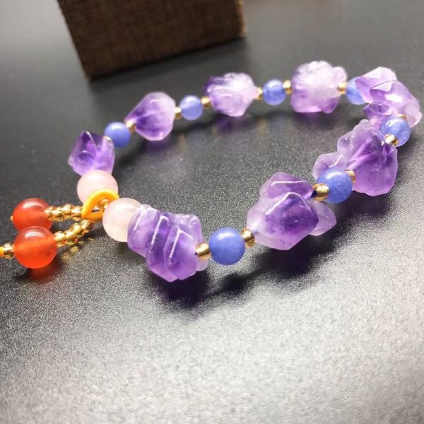 irregular natural purple crystal stone beaded charm bracelets jewelry for women girl wedding birthday party club accessories, Golden;silver
irregular natural purple crystal stone beaded charm bracelets jewelry for women girl wedding birthday party club accessories, Golden;silver