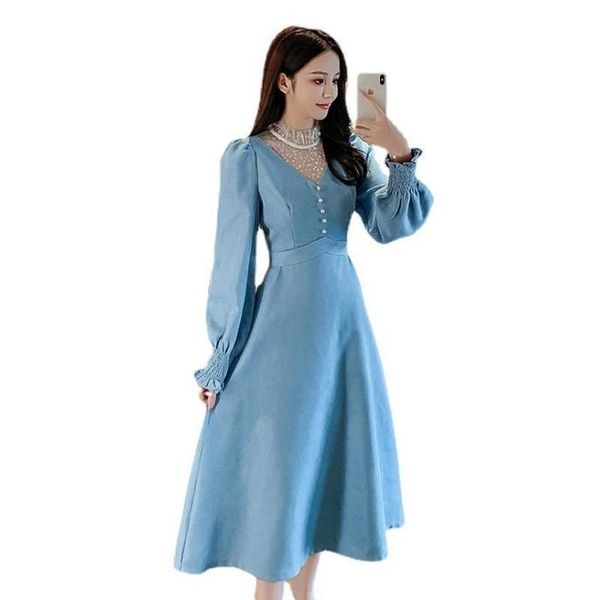 casual dresses elegant dress women winter patchwork lace party midi female french style sweet kawaii korean 2021, Black;gray
casual dresses elegant dress women winter patchwork lace party midi female french style sweet kawaii korean 2021, Black;gray