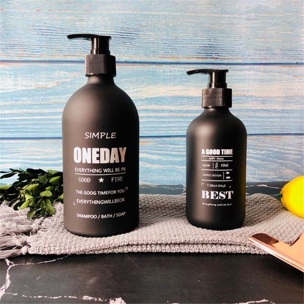 storage bottles & jars 250ml 500ml black glass bath shampoo bottle chic printing letter liquid lotion press portable organizer
storage bottles & jars 250ml 500ml black glass bath shampoo bottle chic printing letter liquid lotion press portable organizer