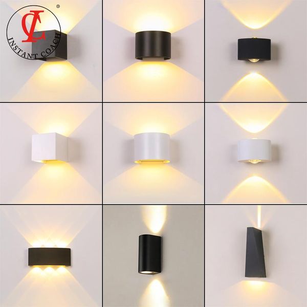 wall lamp outdoor waterproof garden lighting aluminum ac86-265 indoor bedroom living room stairs light zbw0002 lamps