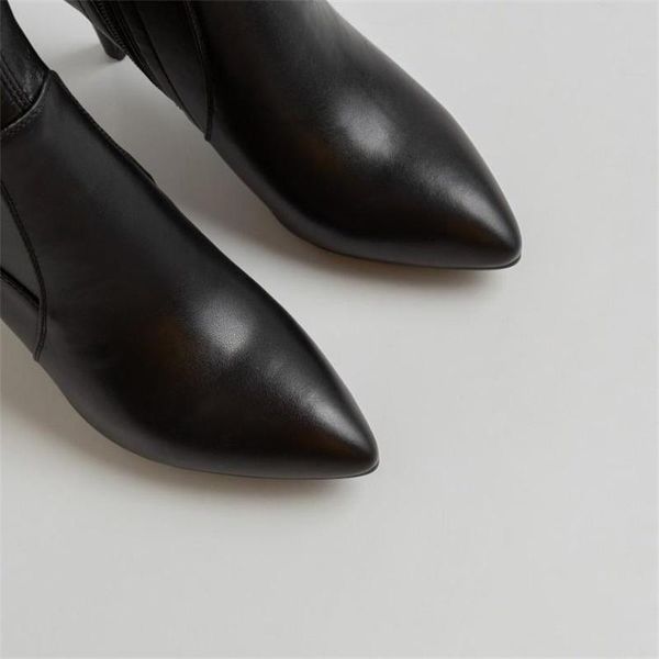 boots women's shoes autumn and winter thin heel high over knee elastic cow leather size, Black
boots women's shoes autumn and winter thin heel high over knee elastic cow leather size, Black