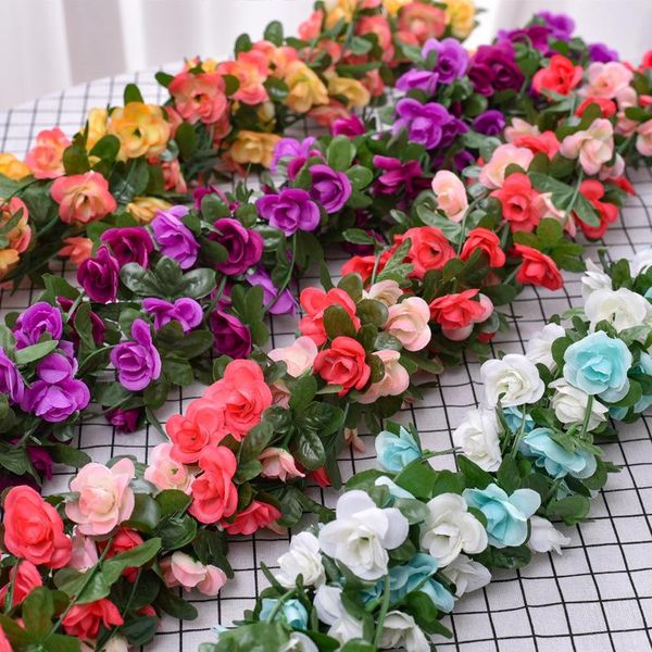 decorative flowers & wreaths 5pc 45head artificial flower small rose rattan fake string home decoration living room wedding backdrops door r
decorative flowers & wreaths 5pc 45head artificial flower small rose rattan fake string home decoration living room wedding backdrops door r