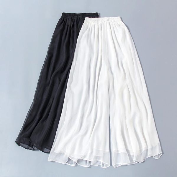 women's pants & capris big size 3xl summer women fashion elegant wide leg lady female plus large elastic waist chiffon cool loose trous, Black;white
women's pants & capris big size 3xl summer women fashion elegant wide leg lady female plus large elastic waist chiffon cool loose trous, Black;white