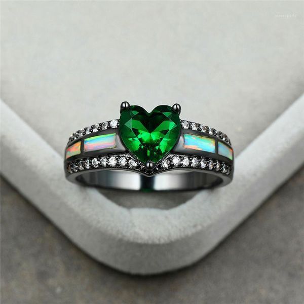 wedding rings fashion green crystal heart zircon engagement ring white fire opal stone vintage black gold for women jewelry1, Slivery;golden
wedding rings fashion green crystal heart zircon engagement ring white fire opal stone vintage black gold for women jewelry1, Slivery;golden