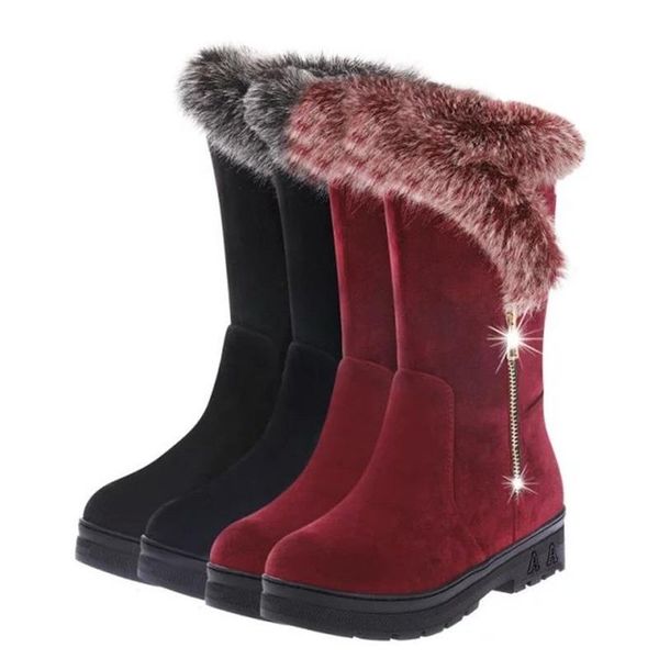 boots 2021 winter women's snow and calf velvet anti-skid plus thickened warm cotton women shoes, Black
boots 2021 winter women's snow and calf velvet anti-skid plus thickened warm cotton women shoes, Black