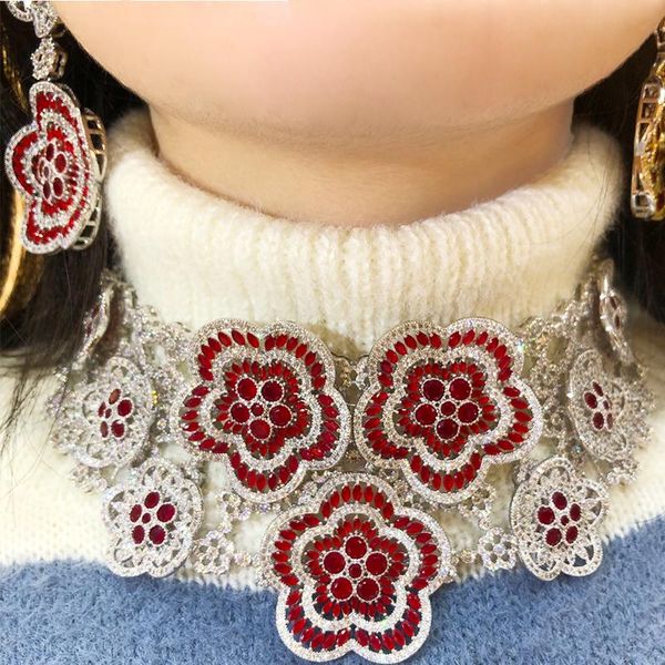 earrings & necklace blachette luxury noble gorgeous big flowers pendant dangle 2pcs for women bridal wedding banquet jewelry sets, Silver
earrings & necklace blachette luxury noble gorgeous big flowers pendant dangle 2pcs for women bridal wedding banquet jewelry sets, Silver