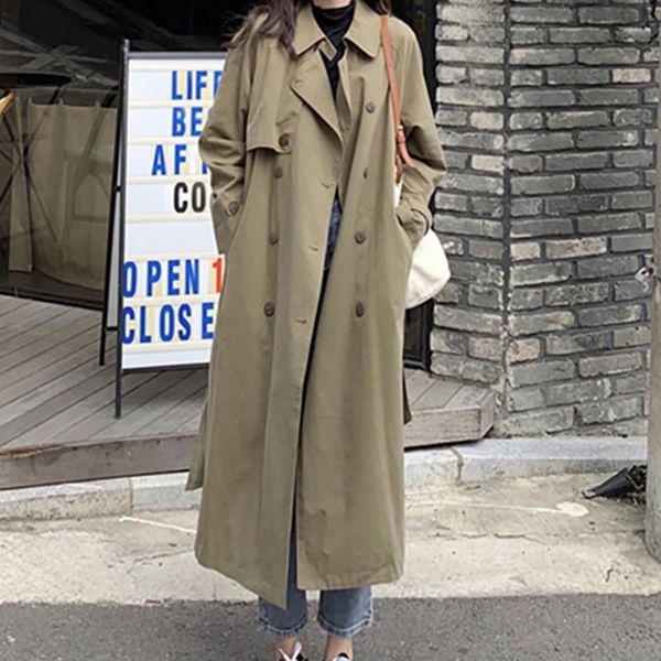 women's trench coats long windbreaker coat autumn 2021 double breasted loose knee fashion sleeved, Tan;black
women's trench coats long windbreaker coat autumn 2021 double breasted loose knee fashion sleeved, Tan;black