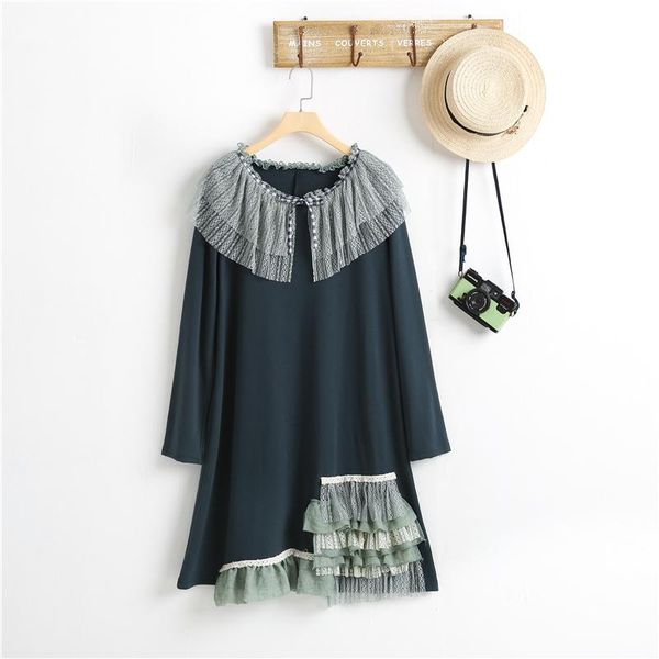 casual dresses vintage original design women midi dress o neck lace layer hem female vestidos long sleeve retro cotton linen y03572, Black;gray
casual dresses vintage original design women midi dress o neck lace layer hem female vestidos long sleeve retro cotton linen y03572, Black;gray