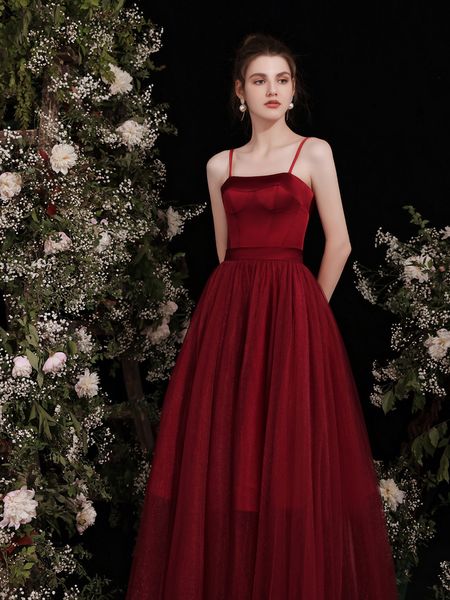 2022 evening dress spaghetti backless floor length prom gowns party wearing, Black;red
2022 evening dress spaghetti backless floor length prom gowns party wearing, Black;red
