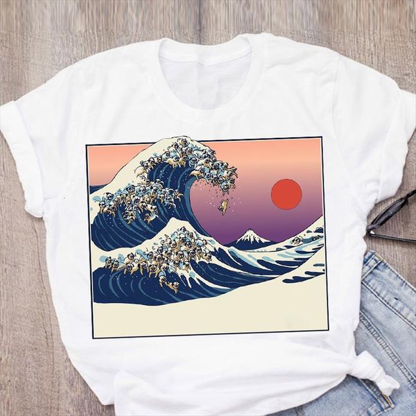 dog pet printed wave funny women t shirt cartoon short sleeve summer womens clothing tees female, White
dog pet printed wave funny women t shirt cartoon short sleeve summer womens clothing tees female, White