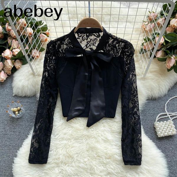 women's blouses & shirts women sweet lace blouse korean fashion bow collar long sleeve slim 2021 autumn elegant streetwear short, White
women's blouses & shirts women sweet lace blouse korean fashion bow collar long sleeve slim 2021 autumn elegant streetwear short, White