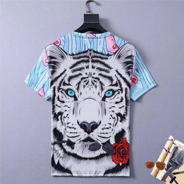 men's t-shirts shirts, t-shirts, bottoming self-cultivation designers, leisure of tiger heads, drilling, short-s, White;black
men's t-shirts shirts, t-shirts, bottoming self-cultivation designers, leisure of tiger heads, drilling, short-s, White;black