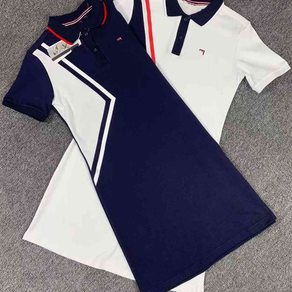 women's 2021 summer new f family contrast lapel fashion casual sports dress, White
women's 2021 summer new f family contrast lapel fashion casual sports dress, White