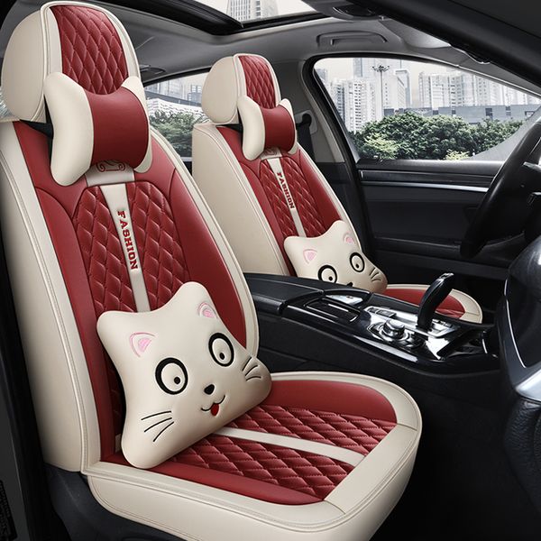 car accessory seat cover for sedan suv durable leather universal five seats set cushion including front and rear covers full covered gray de
car accessory seat cover for sedan suv durable leather universal five seats set cushion including front and rear covers full covered gray de