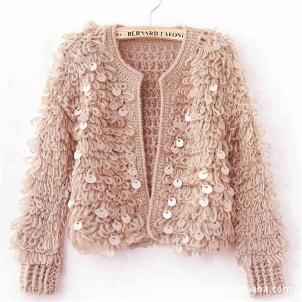 women's jackets female sweater knitted with mesh, cardigan jacket long sleeve sequins and h285 for spring autumn oj0k, Black;brown
women's jackets female sweater knitted with mesh, cardigan jacket long sleeve sequins and h285 for spring autumn oj0k, Black;brown