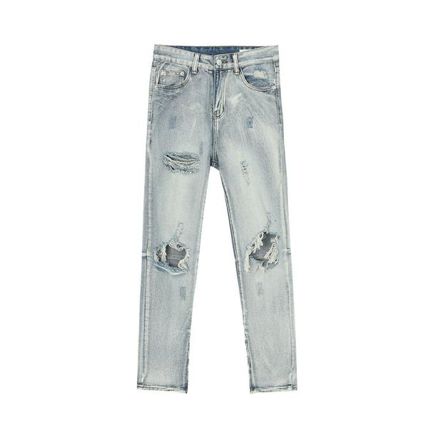 men's jeans men's high street skinny ripped knees light blue 2021 four seasons casual wash zipper decorate denim pencil pants
men's jeans men's high street skinny ripped knees light blue 2021 four seasons casual wash zipper decorate denim pencil pants