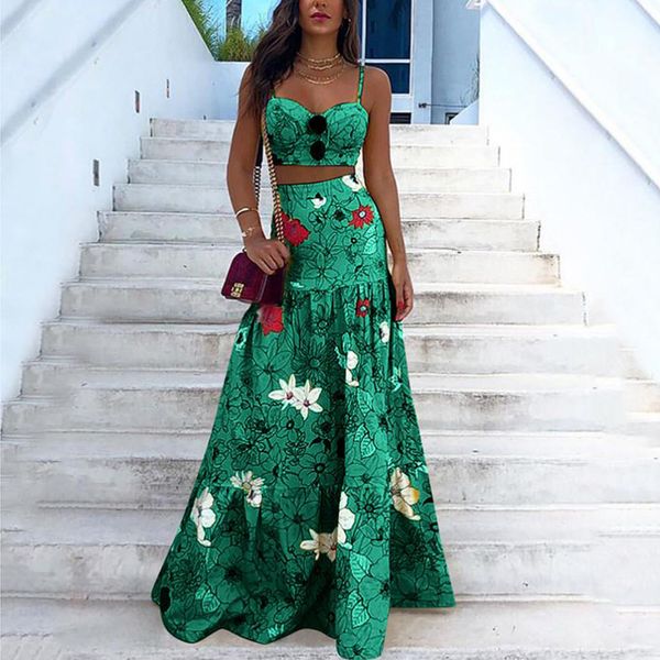 summer boho maxi dress plus size lady two piece set beach es elegant suspender vestidos de mujer a879 210420, White;black
summer boho maxi dress plus size lady two piece set beach es elegant suspender vestidos de mujer a879 210420, White;black