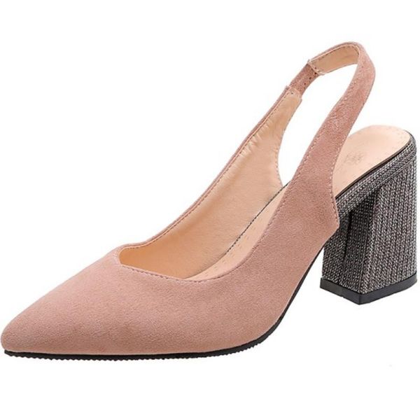 fanyuan back strap flock ladies sandals square high heel antiskid women shoes fashion pointed toe pumps size 32-46, Black
fanyuan back strap flock ladies sandals square high heel antiskid women shoes fashion pointed toe pumps size 32-46, Black
