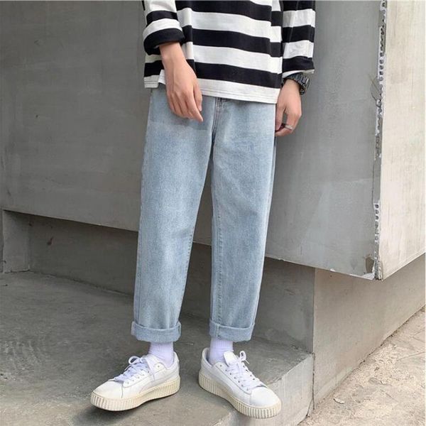 men's fashion wide leg jeans brand straight tube loose casual pants wear temperament selling, Blue
men's fashion wide leg jeans brand straight tube loose casual pants wear temperament selling, Blue