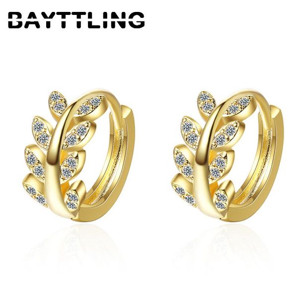 hoop & huggie bayttling 925 sterling silver round leaves luxury zircon earrings for fashionable women/wife birthday gift jewelry, Golden;silver
hoop & huggie bayttling 925 sterling silver round leaves luxury zircon earrings for fashionable women/wife birthday gift jewelry, Golden;silver