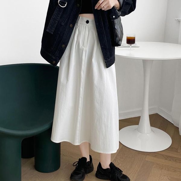 solid cotton women skirt autumn casual long skirts high waist white black korean streetwear wild a-line chic
solid cotton women skirt autumn casual long skirts high waist white black korean streetwear wild a-line chic