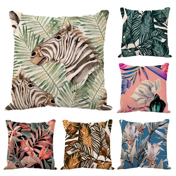 pillow case 45*45cm linen pillowcase ins tropical plant leaves throw home decoration nordic green cushion cover decor
pillow case 45*45cm linen pillowcase ins tropical plant leaves throw home decoration nordic green cushion cover decor