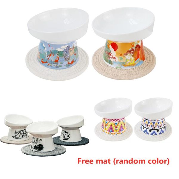 cat bowls & feeders ceramic bowl feeder with mat bone china for cervical protect water small dog pet supplies
cat bowls & feeders ceramic bowl feeder with mat bone china for cervical protect water small dog pet supplies