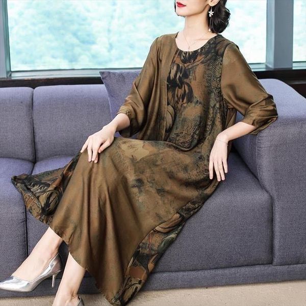 autumn winter large size womens dresses loose mid length printed for women vestido de mujer, Black;gray
autumn winter large size womens dresses loose mid length printed for women vestido de mujer, Black;gray