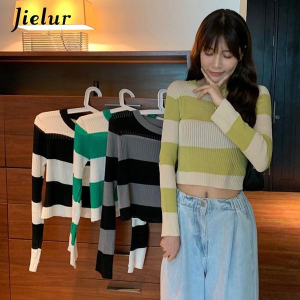 women's sweaters stripe slim-fit pullover women autumn winter knitted sweater o-neck basic chic primer femme short pullovers, White;black
women's sweaters stripe slim-fit pullover women autumn winter knitted sweater o-neck basic chic primer femme short pullovers, White;black