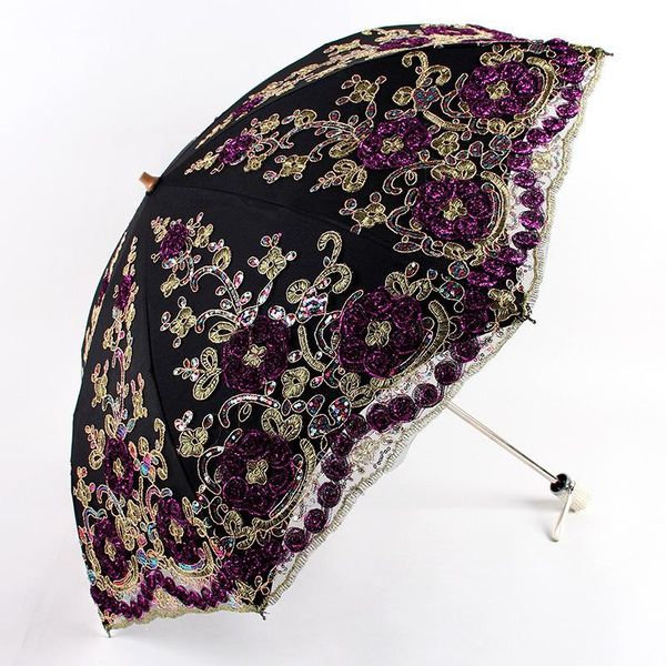 umbrellas double layer lace umbrella embroidery rain ladies folding black coating uv protection
umbrellas double layer lace umbrella embroidery rain ladies folding black coating uv protection