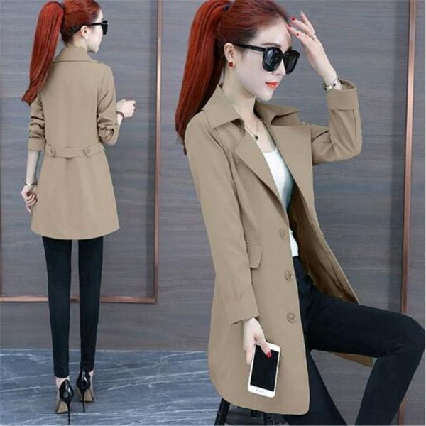 women's jackets ew spring and autumn wild ladies mid-length windbreaker suit jacket coat, Black;brown
women's jackets ew spring and autumn wild ladies mid-length windbreaker suit jacket coat, Black;brown