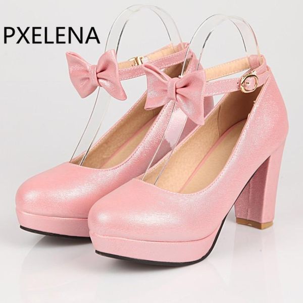 dress shoes pxelena sweet lolita bowtie women wedding white pink gold ankle strap party chunky block high heels pumps plus size, Black
dress shoes pxelena sweet lolita bowtie women wedding white pink gold ankle strap party chunky block high heels pumps plus size, Black